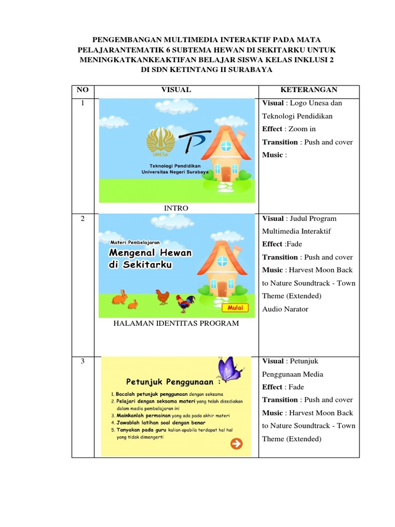 Storyboard Multimedia Interaktif PDF Mass Media