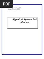 Signals & Systems Lab Manual