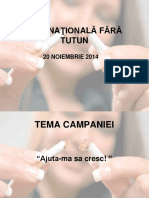 Campanie Ziua Nationala Fara Fumat 2014 Pentru Unitati de Invatamant