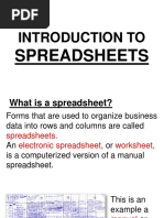 Lesson For Spreadsheets