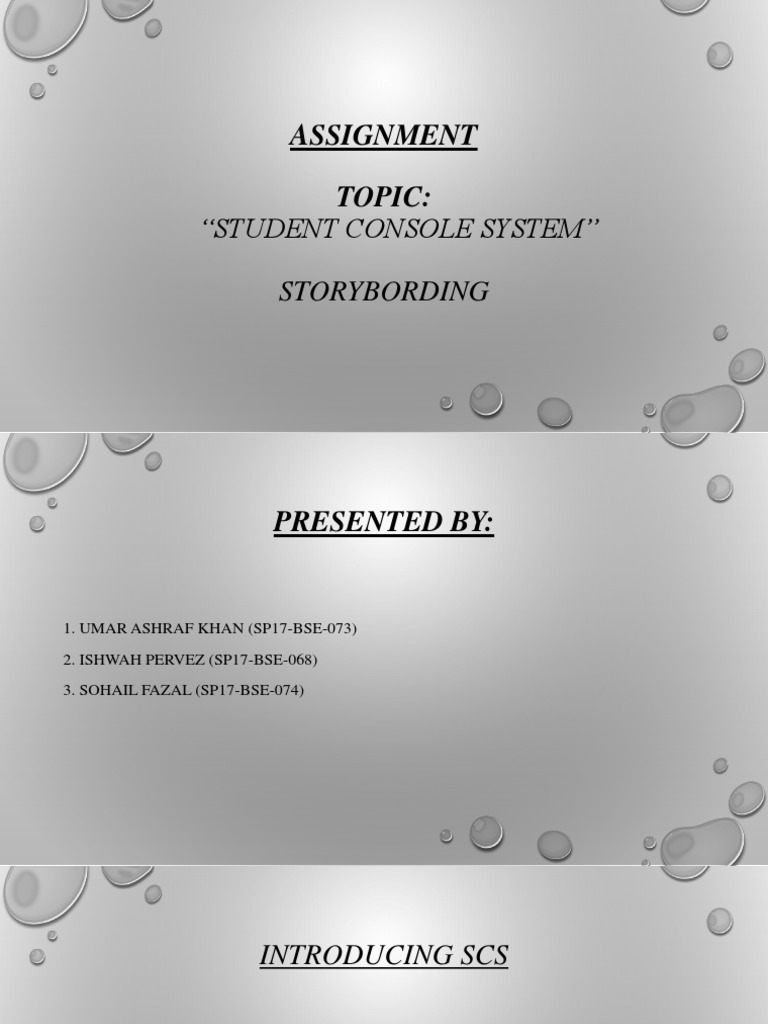 Student Console System Overview | PDF