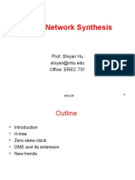 Clock Network Synthesis: Prof. Shiyan Hu Shiyan@mtu - Edu Office: EREC 731