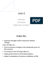 Unit-3: Index No. Correlation Regression Ananlysis