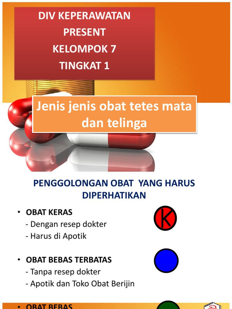 Jenis Obat Mata Dan Telinga