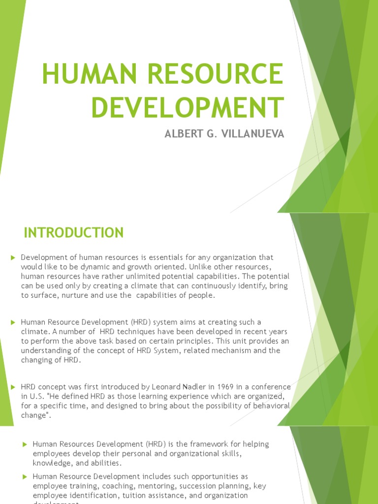 Human Resource Development | PDF | Human Resources | Resource