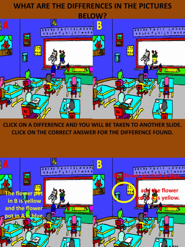 Picture Difference Identification Game | PDF