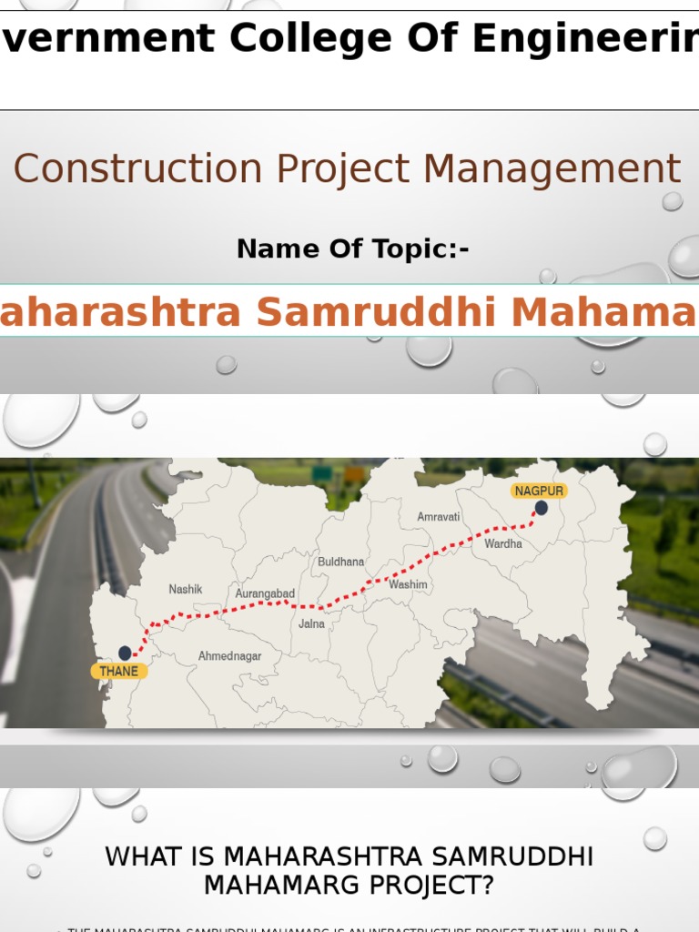 A Presentation On Samruddhi Mahamarg Controlled Access Highway Mumbai