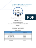 Comparative Study of Sector-Wise GDP and Employment in 10 Asian Countries