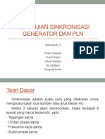 Pengujian Sinkronisasi Generator Dan PLN