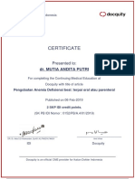 Certificate: Dr. Mutia Andita Putri