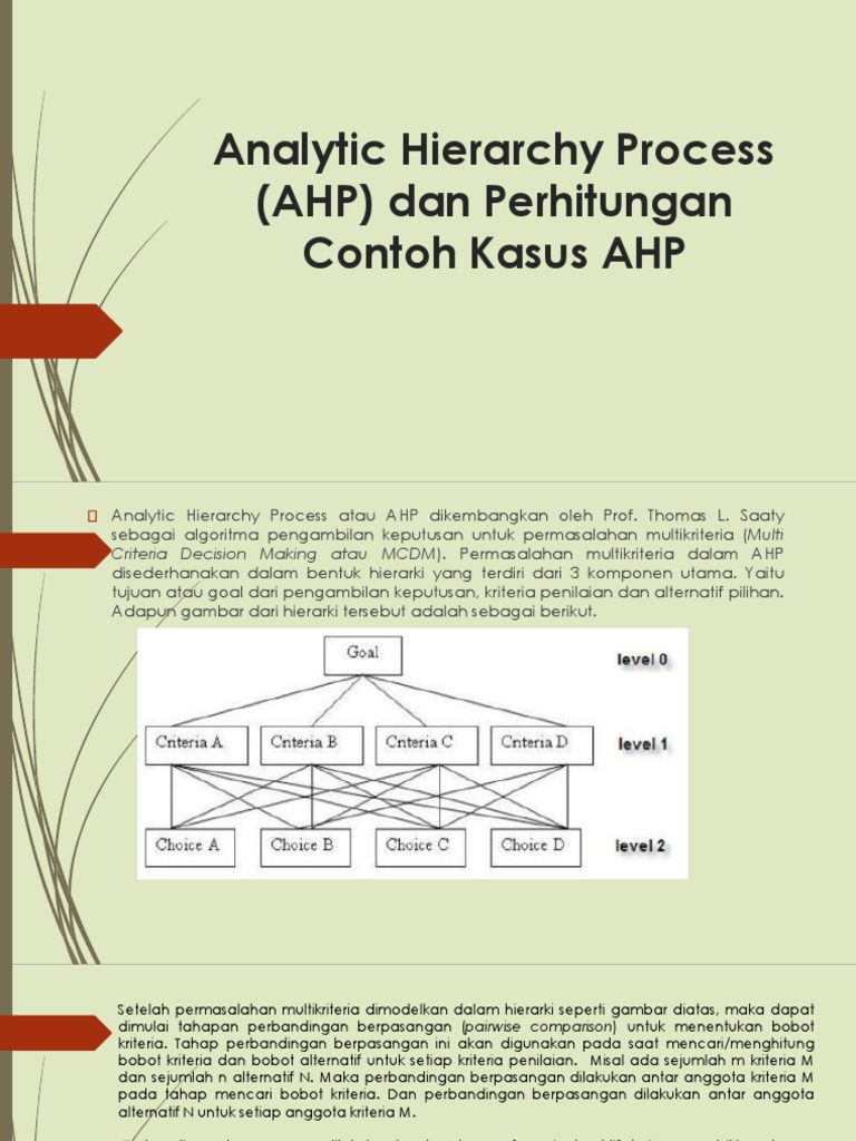 Analytic Hierarchy Process (AHP) Dan Perhitungan | PDF