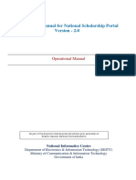 Operational Manual For National Scholarship Portal Version - 2.0
