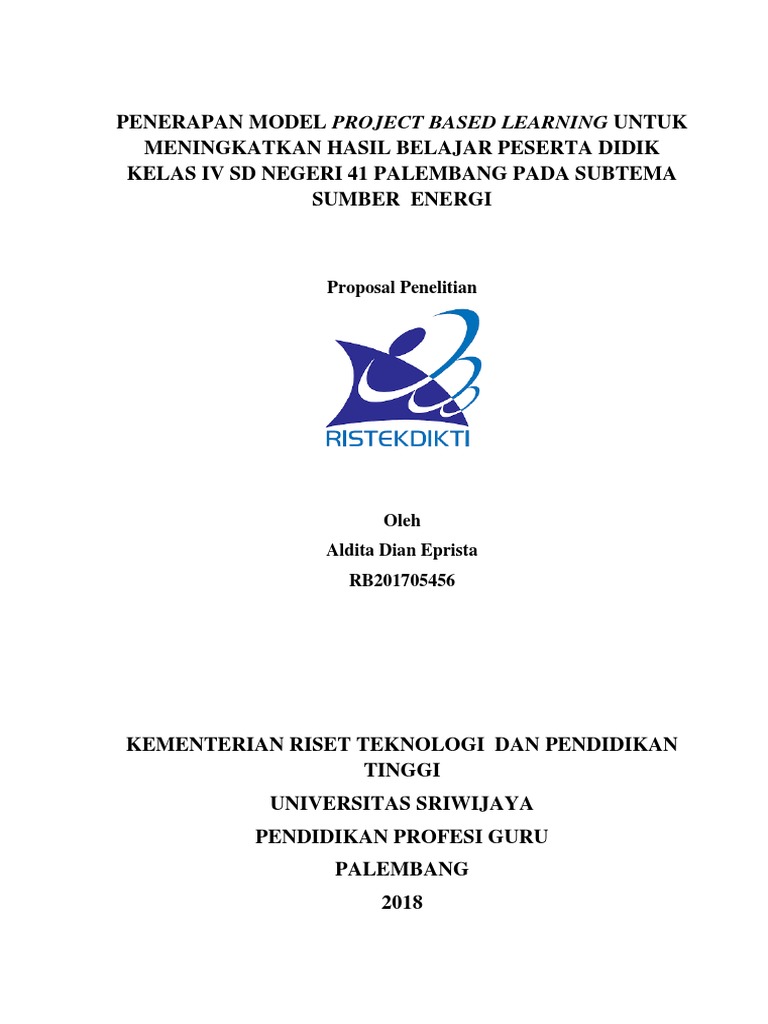 Penerapan Project Based Learning di SD 41 | PDF