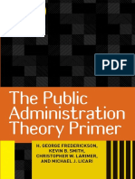The Public Administration Theory Primer PDF