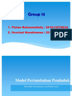Model Pertumbuhan Penduduk - Group 13