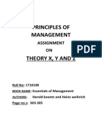 Principles of Management: Assignment ON