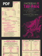 Tai Pan Teppanyaki Menu EN