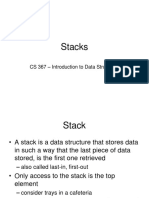 Stacks: CS 367 - Introduction To Data Structures