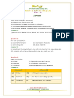 Class XI Cell Biology Exercises and Questions