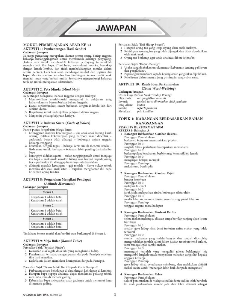 Jawapan Buku Modul Aktiviti Pintar Bestari Matematik Tingkatan 2