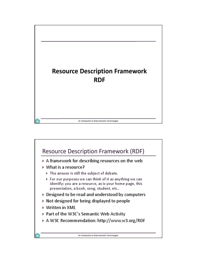 Resource Description Framework (RDF) | PDF | Resource Description ...