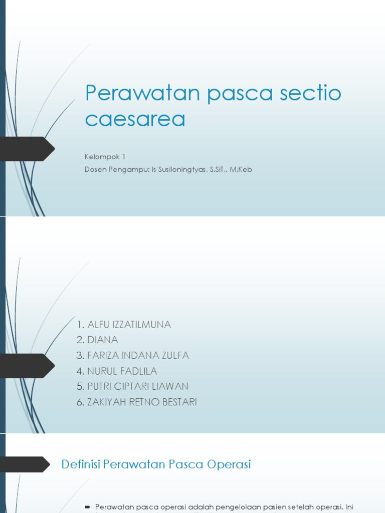 Perawatan Pasca Operasi SC | PDF