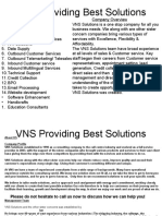 VNS Providing Best Solutions: Services Provided