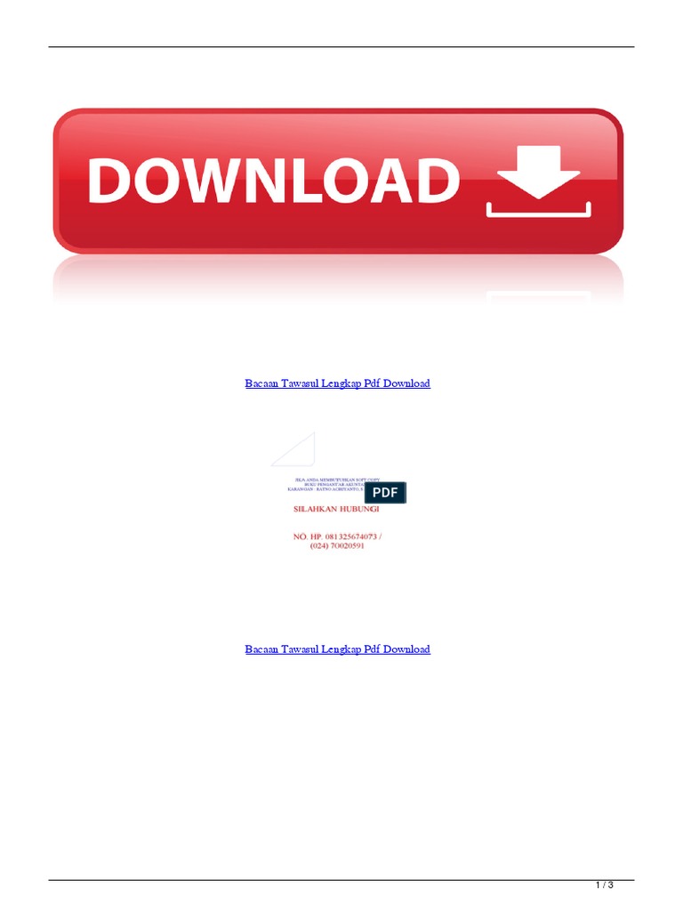 Bacaan Tawasul Lengkap Pdf Download Pdf