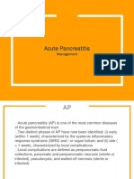 Acute Pancreatitis: Management