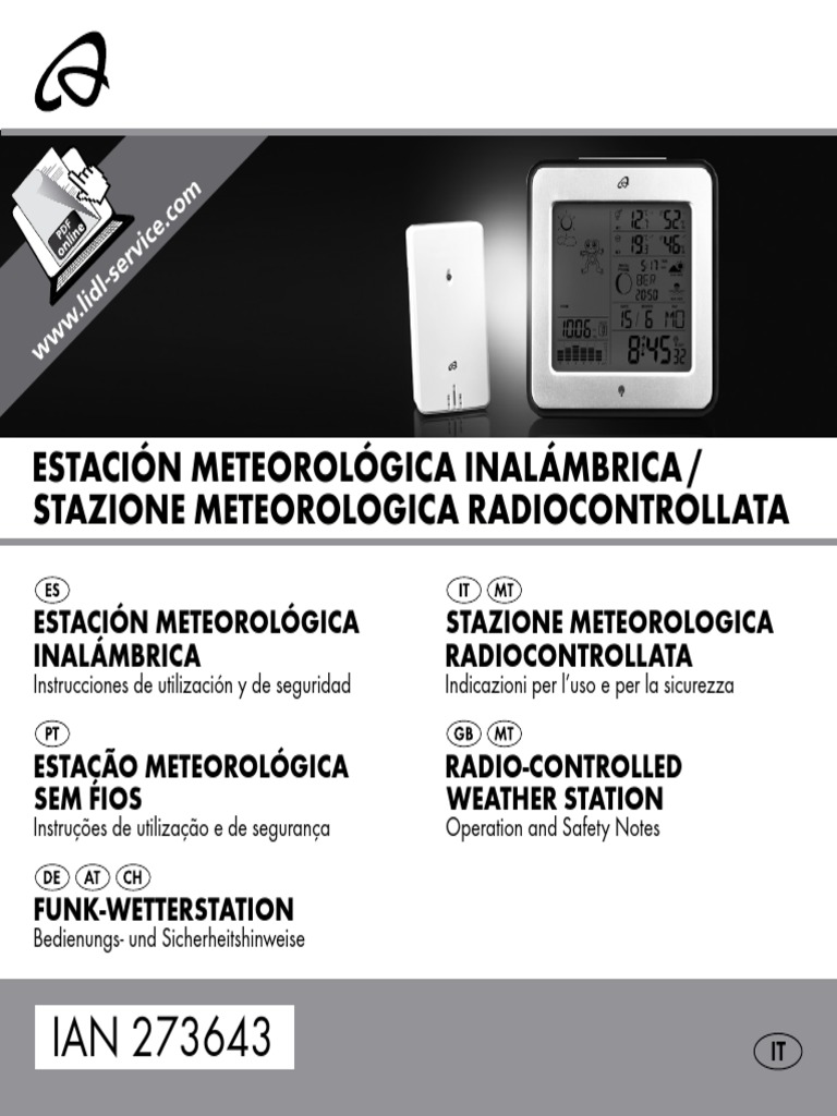Auriol IAN 273643 Weather Station PDF PDF Meteorología Residuos