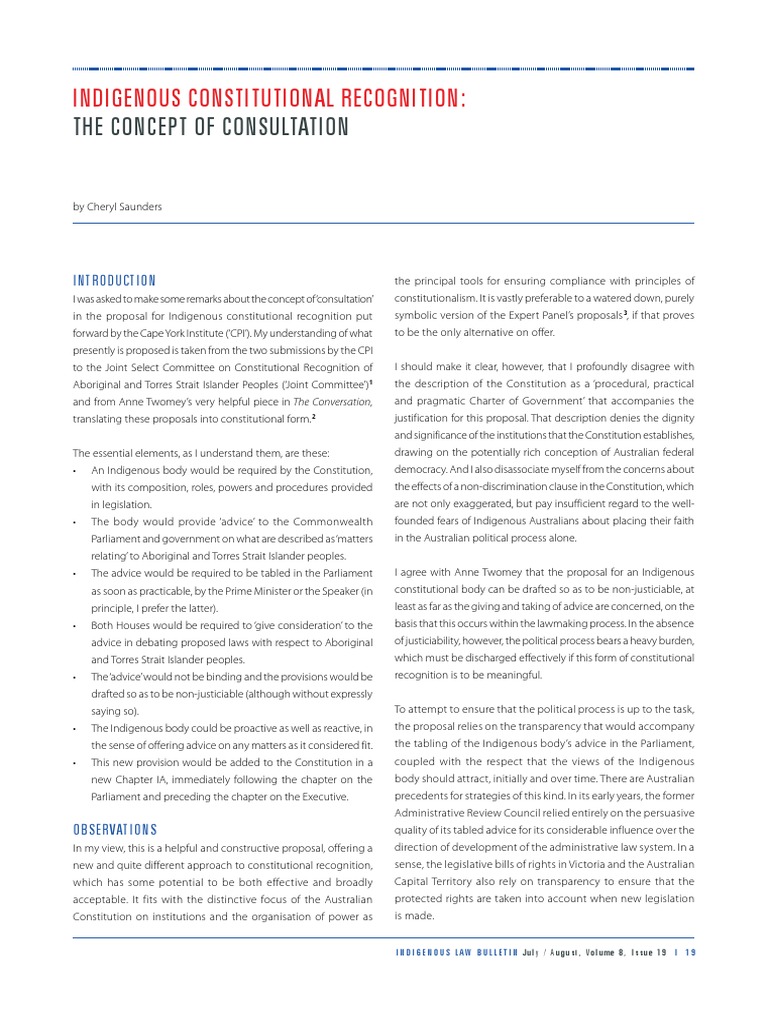 Indigenous Constitutional Consultation Insights | PDF | Indigenous ...