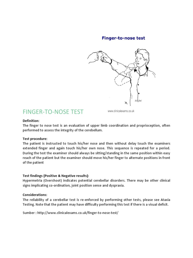 Finger To Nose Pdf