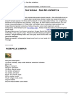 Resep Kue Basah - Kue Lumpur, Tips Dan Variasinya PDF