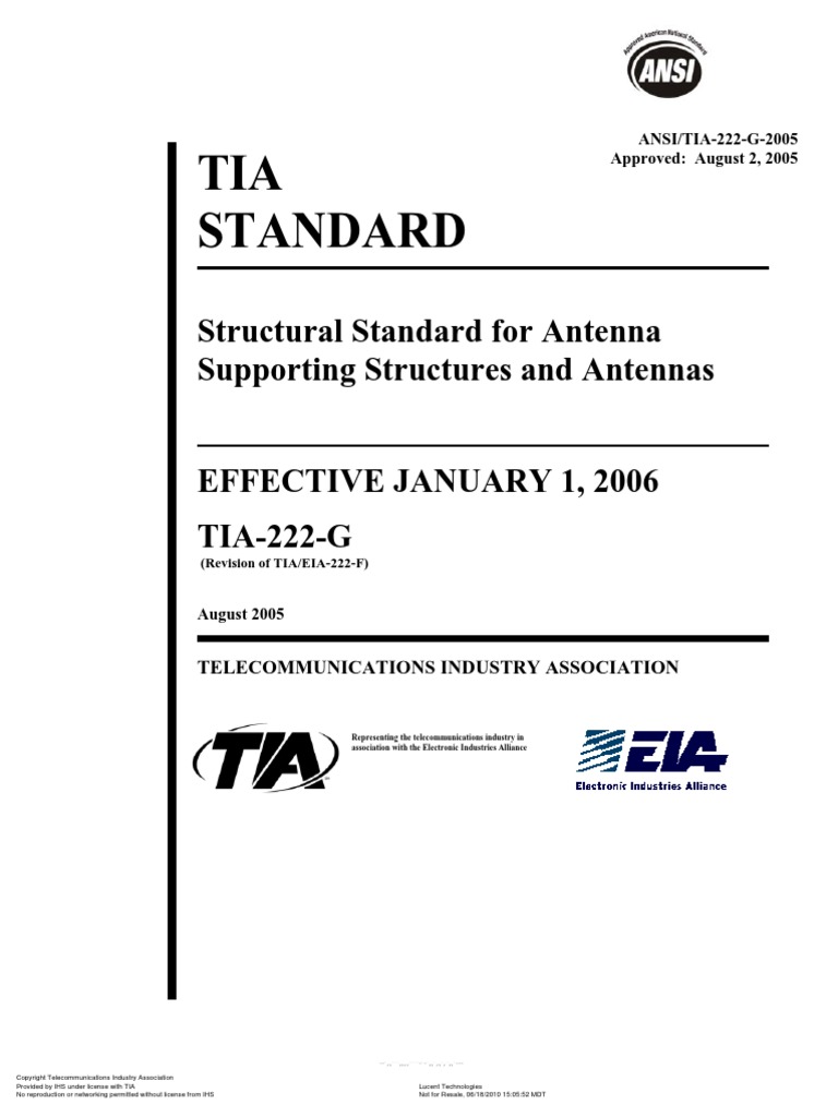 Tia 222 G Pdf Intellectual Property Structural Load
