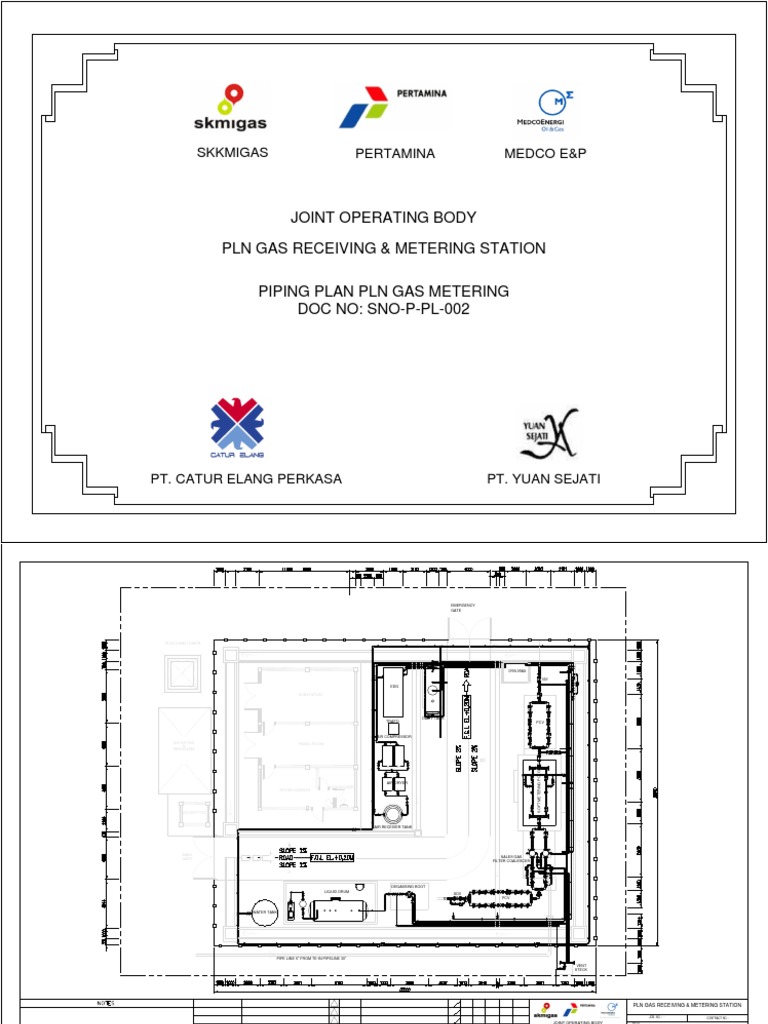 PLN Gas Metering Station Piping Plan | PDF | Phases Of Matter ...