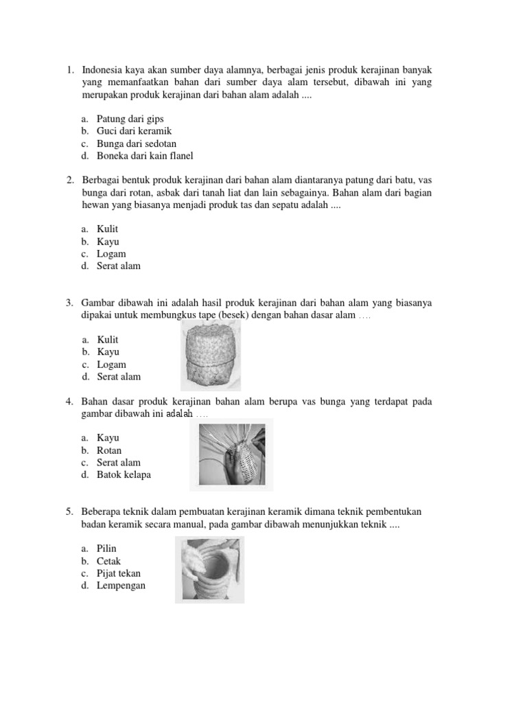 Soal Prakarya Pdf