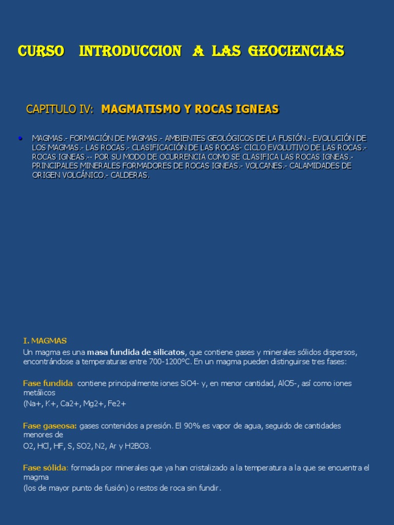 Magmatismo y Rocas Ígneas: Guía Completa | PDF | Magma | Roca (geología)