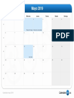 Calendario Mayo 2019 PDF
