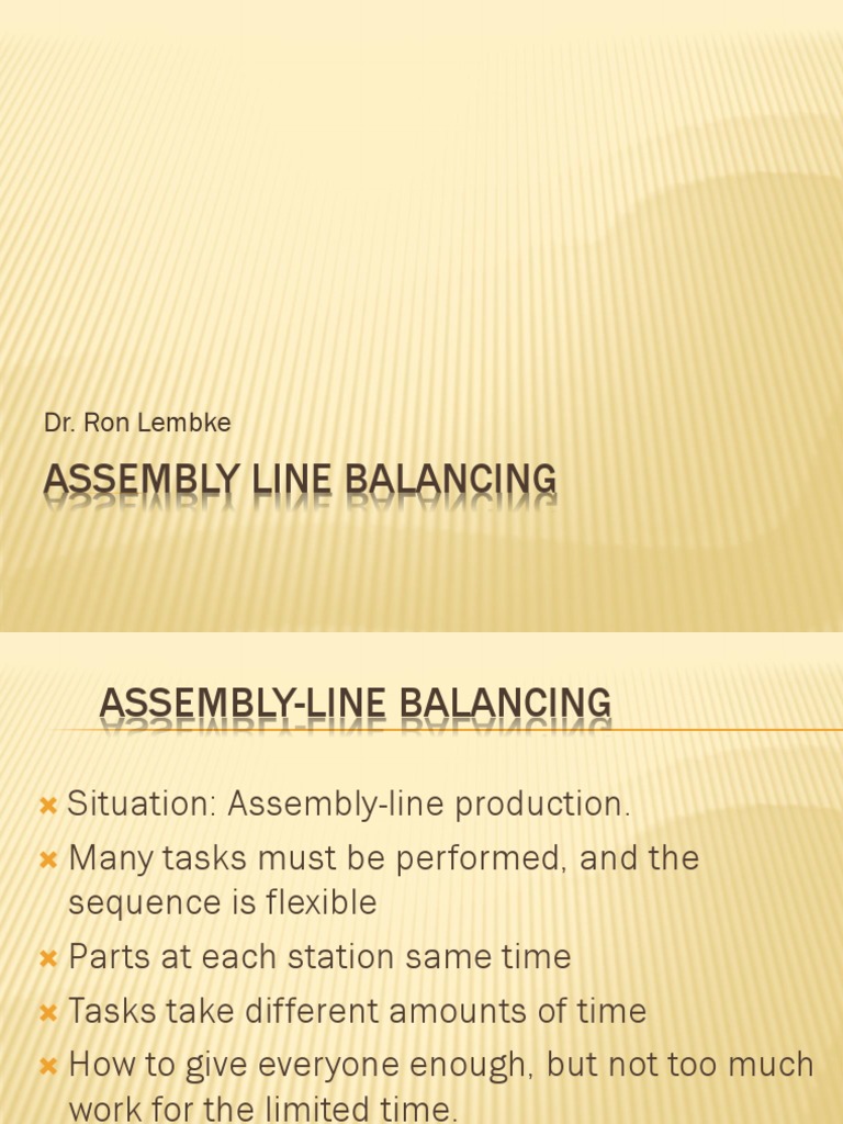 06-3-Assembly Line Balancing | PDF | Areas Of Computer Science ...