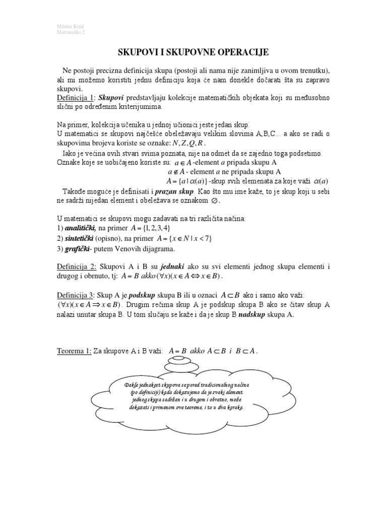 Skupovi | PDF