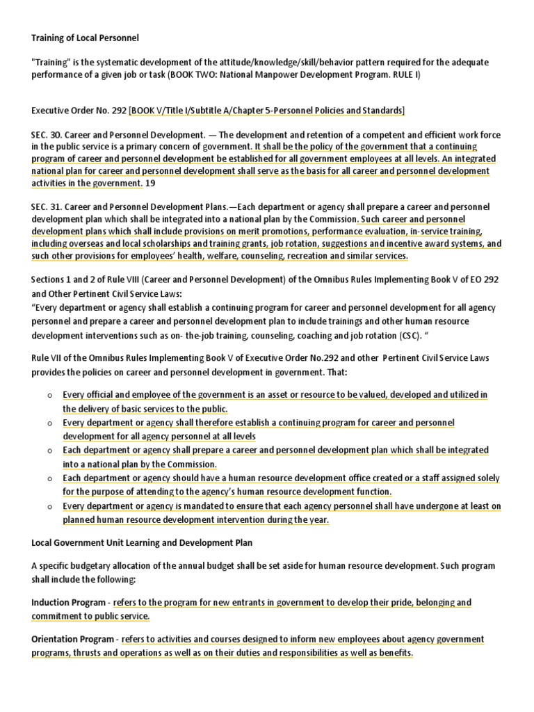 Training Programs for Local Government Employees | PDF | Employment ...