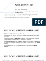 Demand For Factors of Production