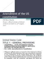Amendment of the US Constitution