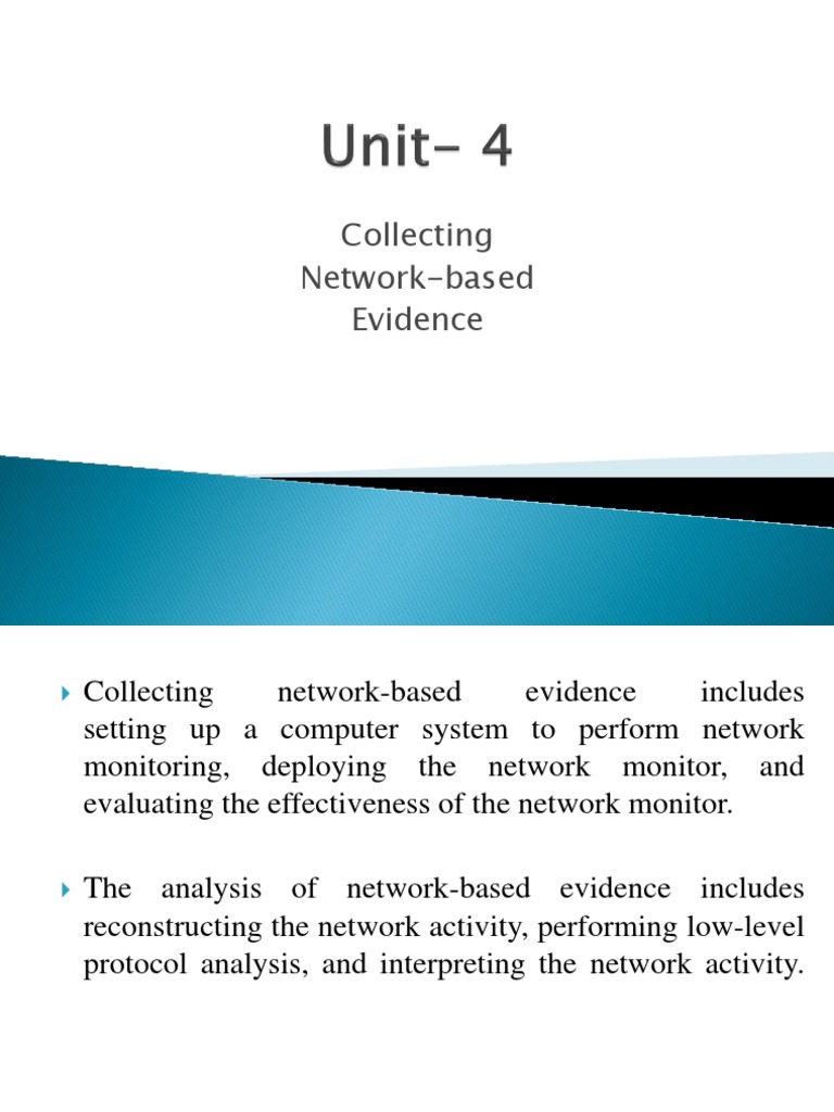 Network Evidence Collection Guide | PDF | Network Packet | Transmission ...