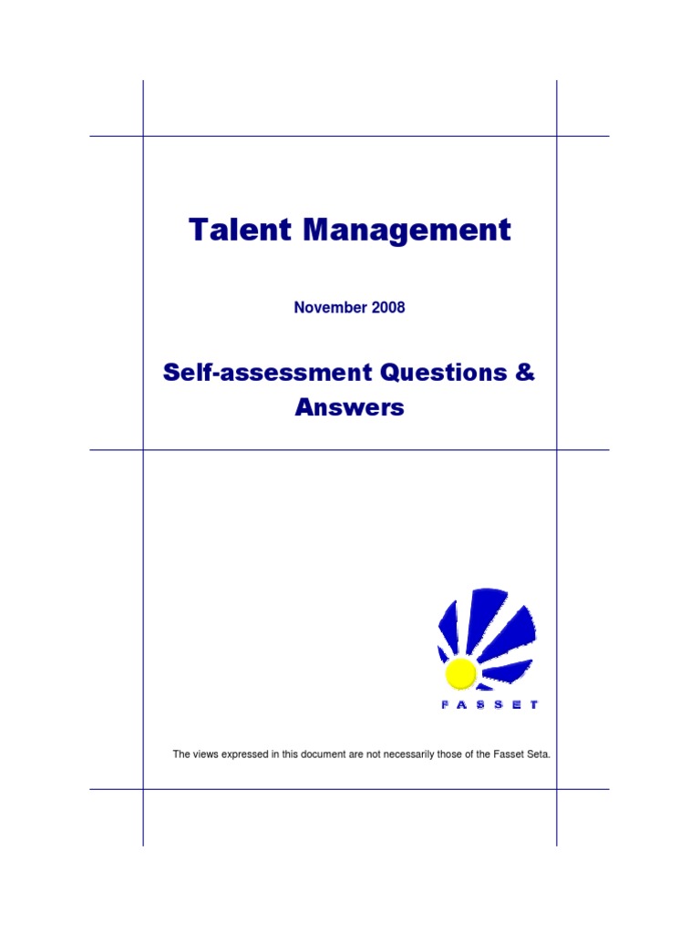 Talent Management Self-Assessment Q&A | PDF | Talent Management ...