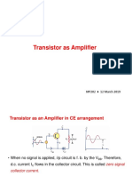 Transistor As Amplifier