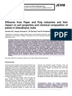 Effluents From Paper and Pulp Industries and Their Impact On Soil Properties and Chemical Composition of Plants in Uttarakhand, India