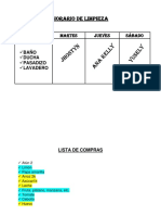 Horario de Limpieza