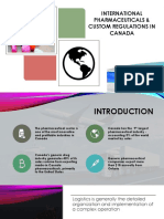 Pharmaceutical Custom Regulations Canada
