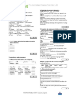 Listening: Pre-Intermediate Progress Test Units 1-3A